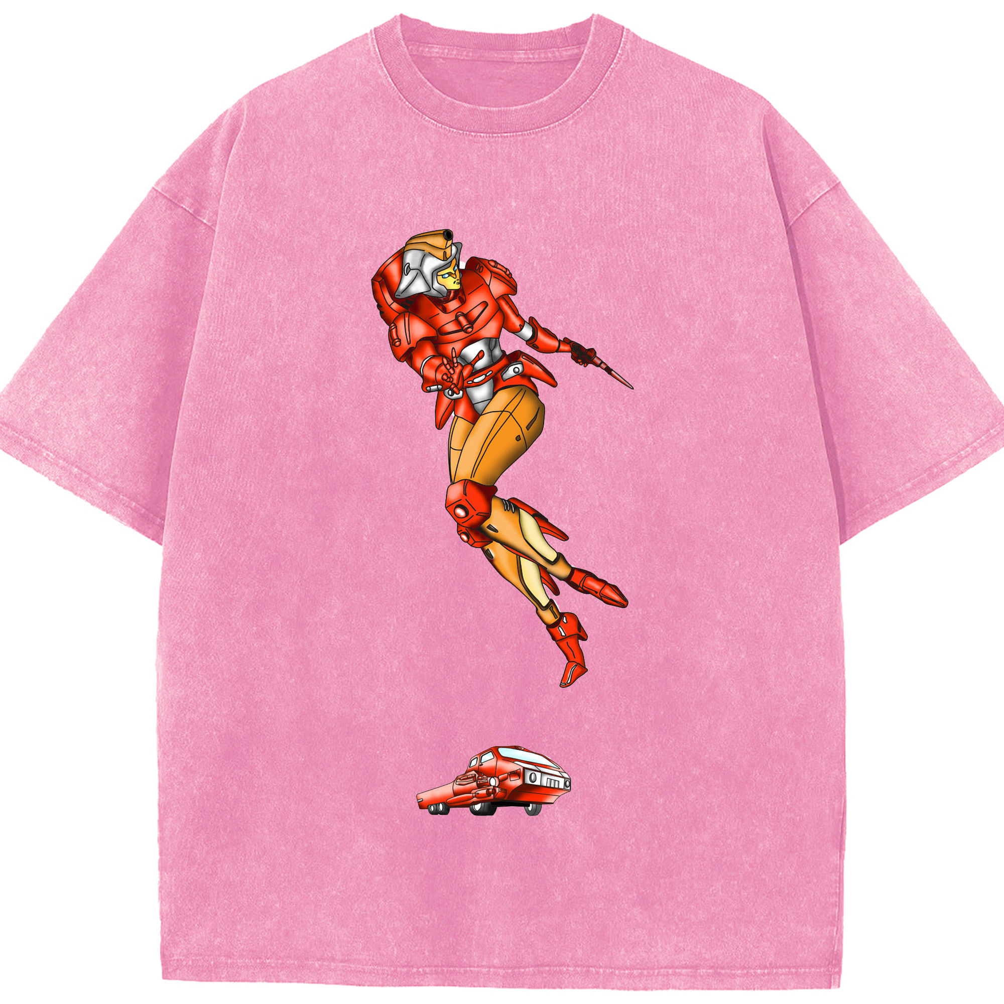 （画像用）  綿100% ヴィンテージ風 半袖Tシャツ（フロントプリント）